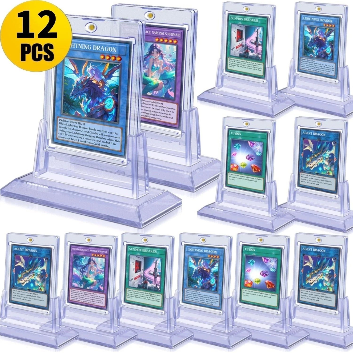 Magnetic Card Holder, 35pt One Touch Card Holder, U-V Protectors Hard Plastic
