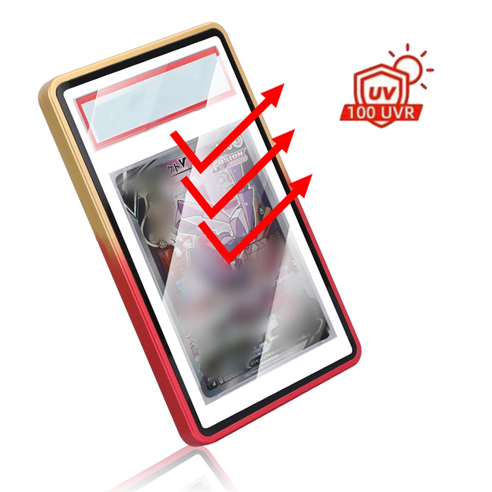 Magnetic Aluminum Metal Case UV-Resistant Tempered Glass For BGS Graded Cards