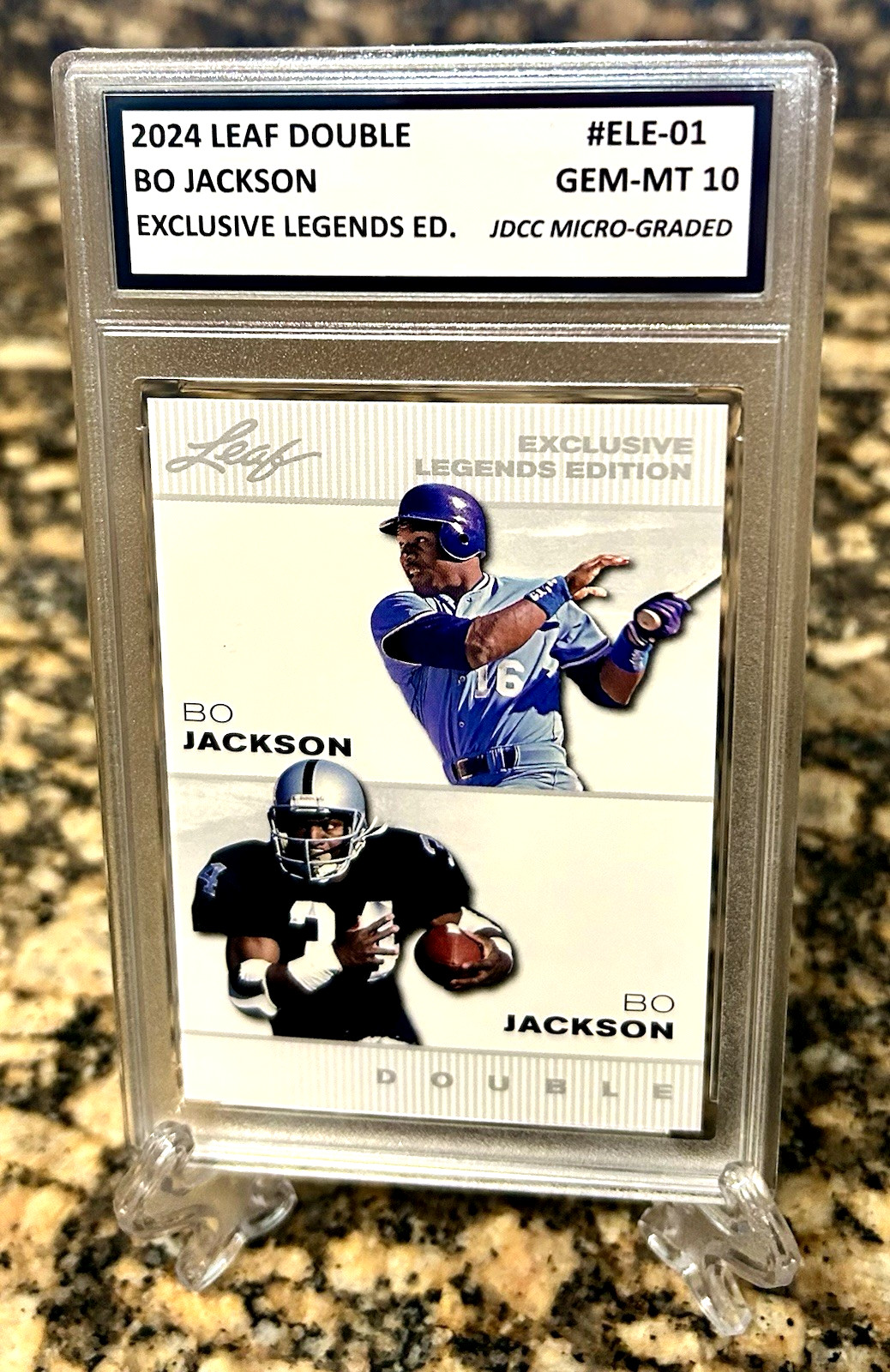BO JACKSON 2024 LEAF Exclusive Legends Edition GRADED GEM-MT 10 CARD #ELE-01