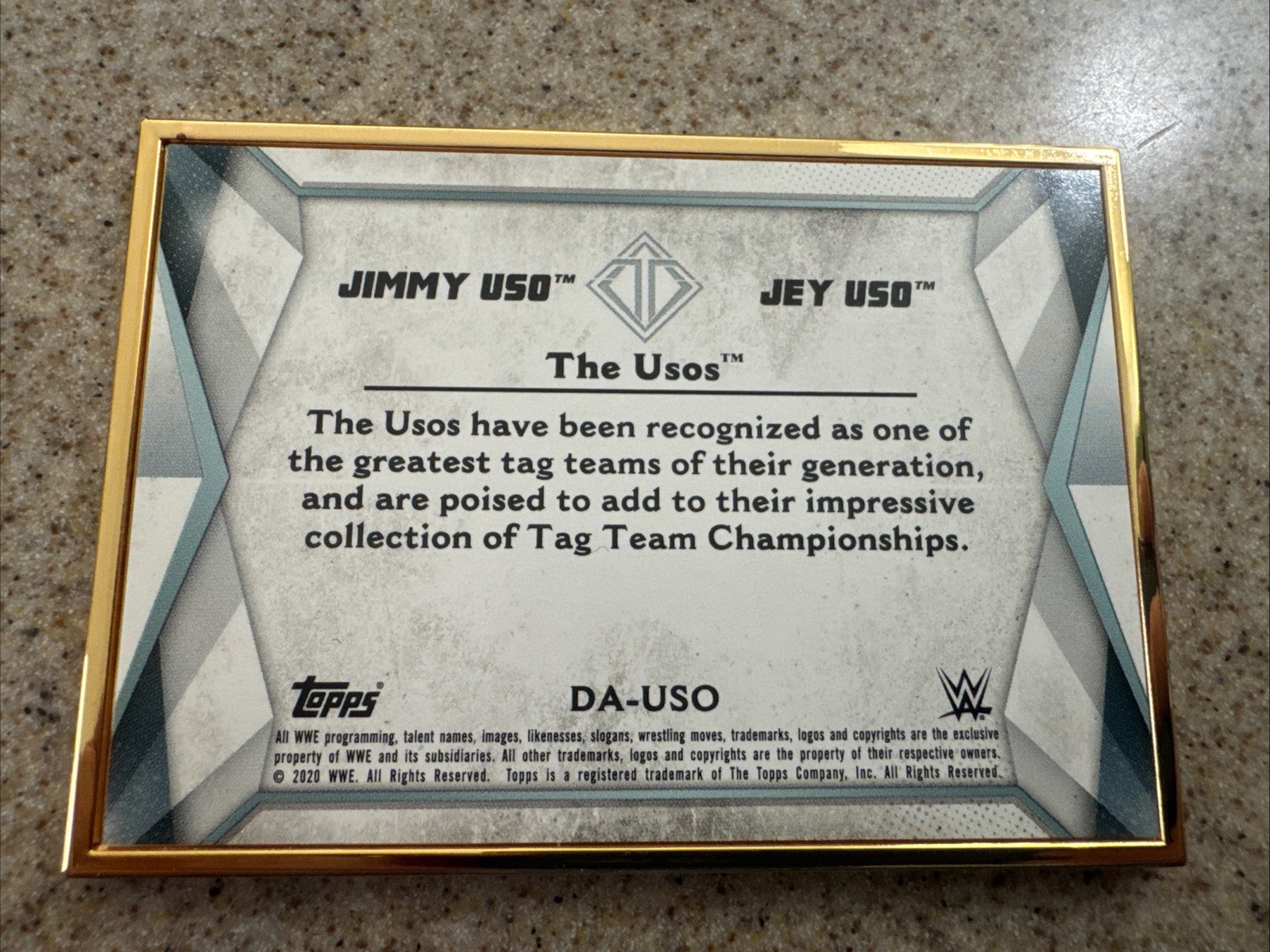 2021 Topps WWE Transcendent Collection Jimmy-Jey Uso Autographs 19/25