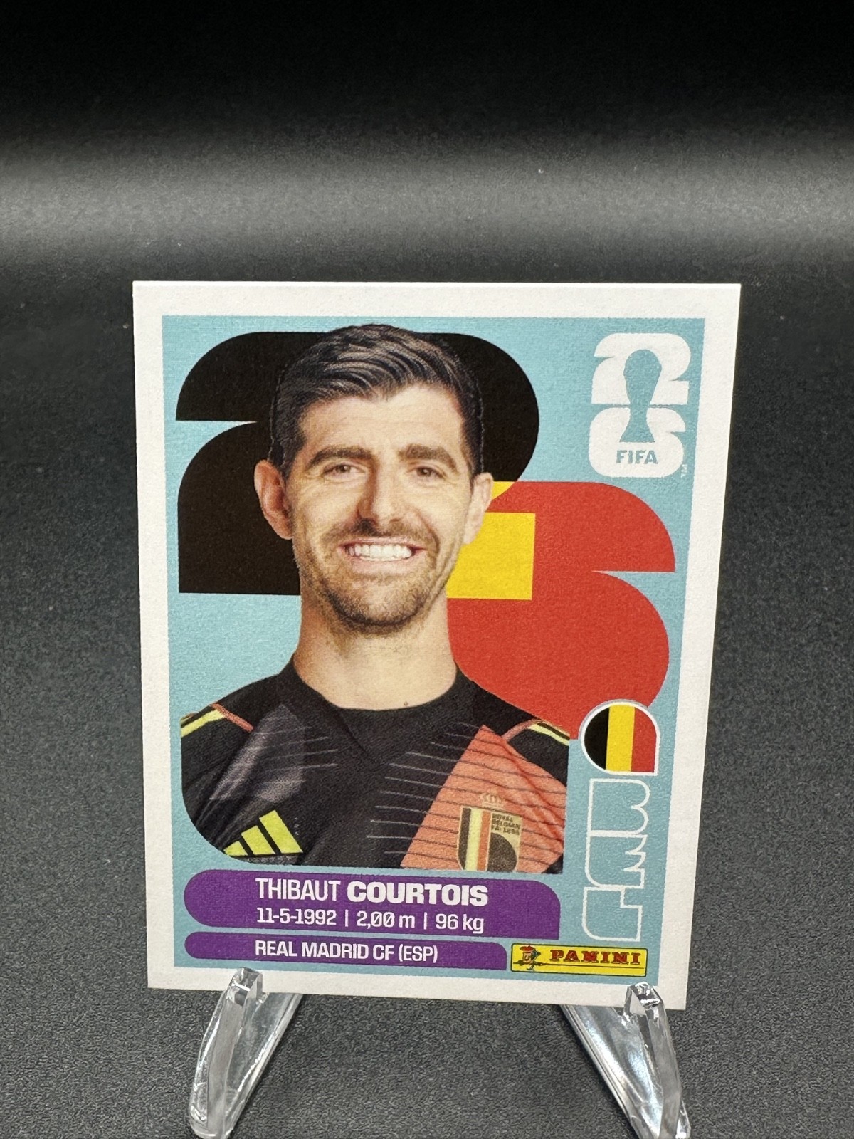 2026 Panini FIFA World Cup Sticker Thibaut Courtois #BEL 2 – Belgium
