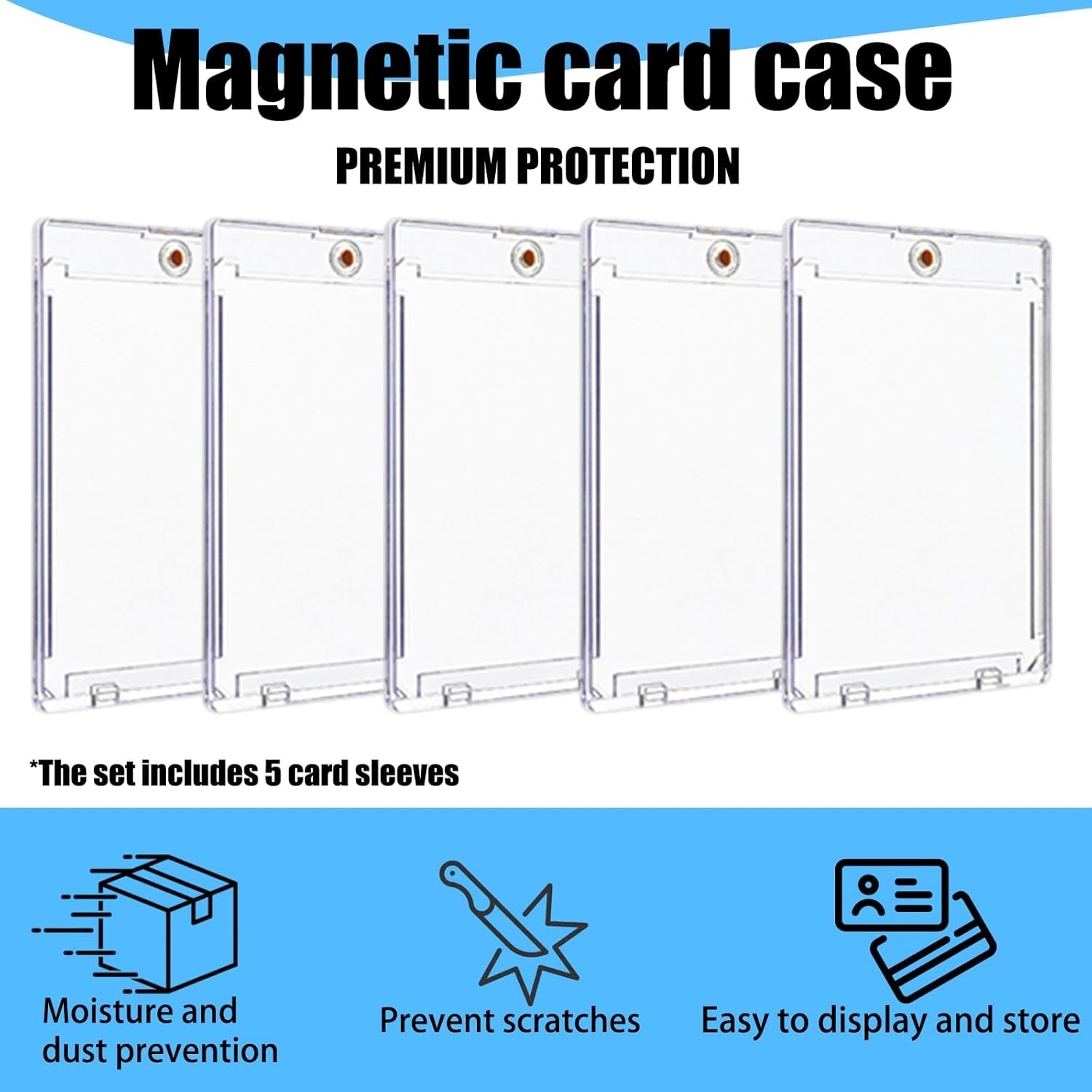 Trading Card Cleaning Kit Sports Cards Care Tools Plastic Holders TCG Collectors