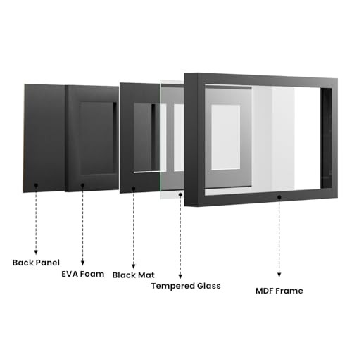 Sports Card Display Frame with Tempered Glass, Wall Mount or Tabletop 1 Card