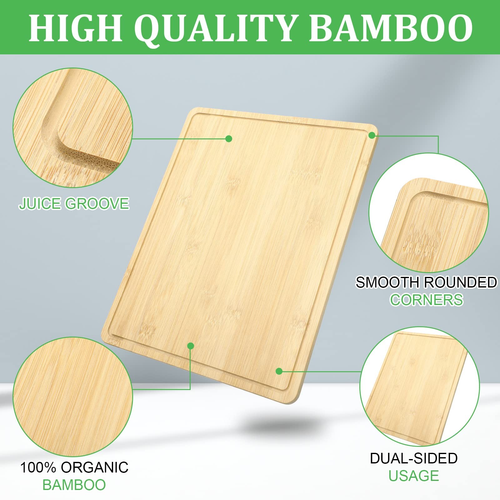 Eaasty 10 Pieces Bamboo 13.78 x 11.02 x 0.39 inches, as shown in the pictures