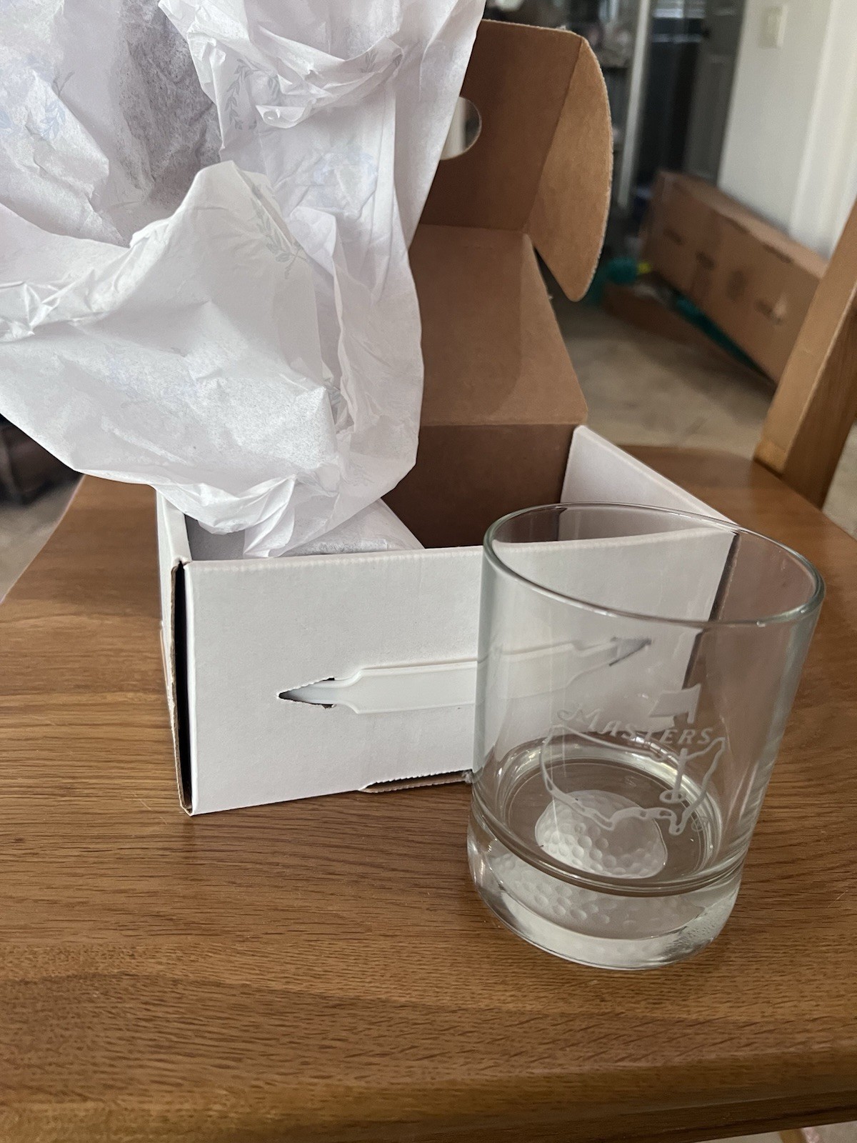 Masters Clear Set of 2 12.5 oz Fore Double Old Fashioned Glasses Golf
