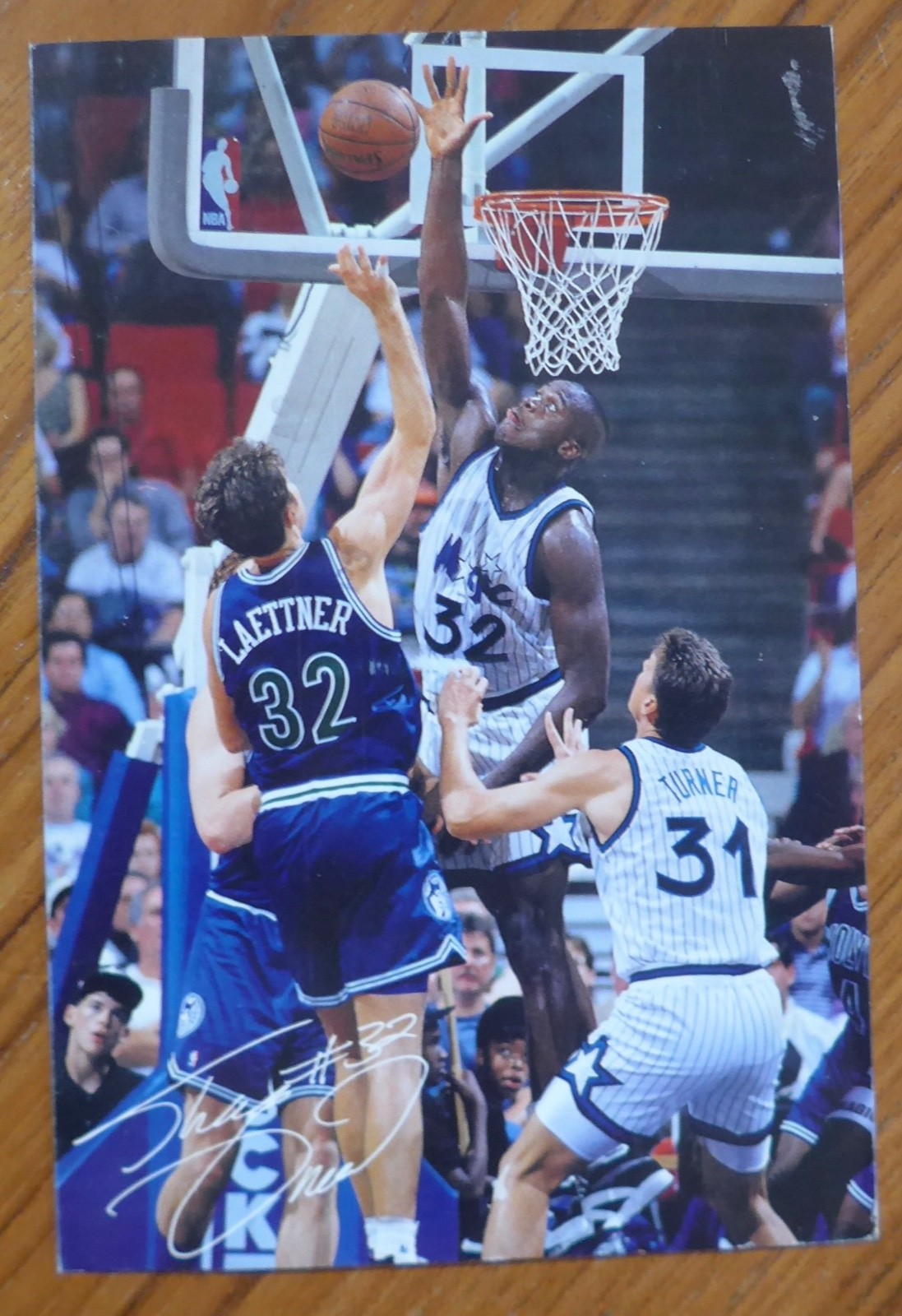 SHAQUILLE O’NEAL signed auto Copied rookie 1992 postcard 4×5 – see below