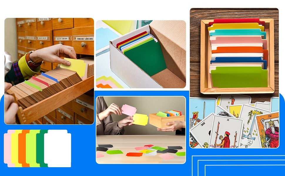 Trading Card Dividers Multicolor Card Page Dividers Frosted Card Separator with
