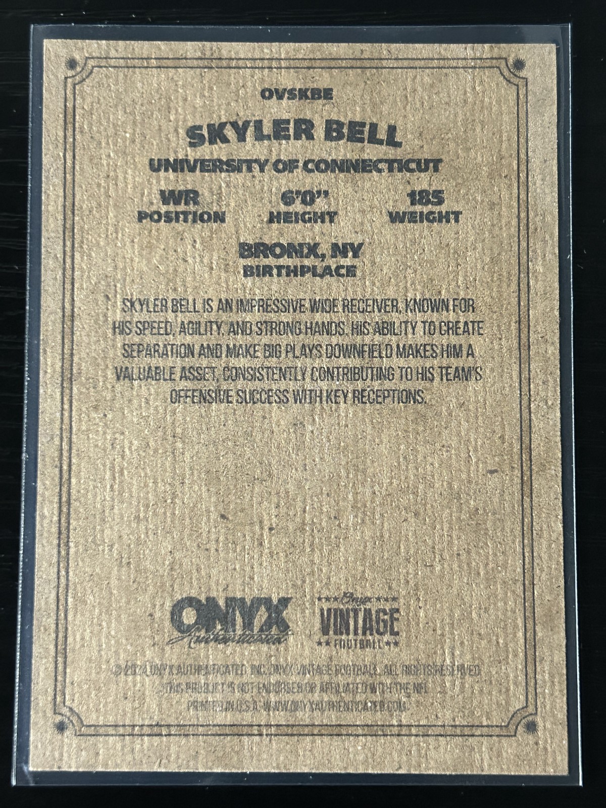 Skyler Bell 2024 Onyx Vintage #OVSKBE Rookie