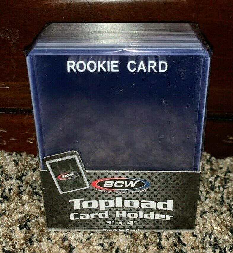 WHITE BCW 3X4 TOPLOAD CARD HOLDER RC ROOKIE IMPRINTED Pack of 25