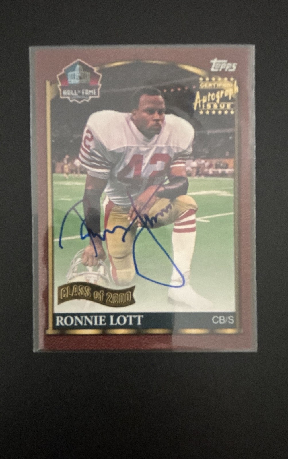 2000 Topps – Hall of Fame Autographs Ronnie Lott #HOF3 (AU)