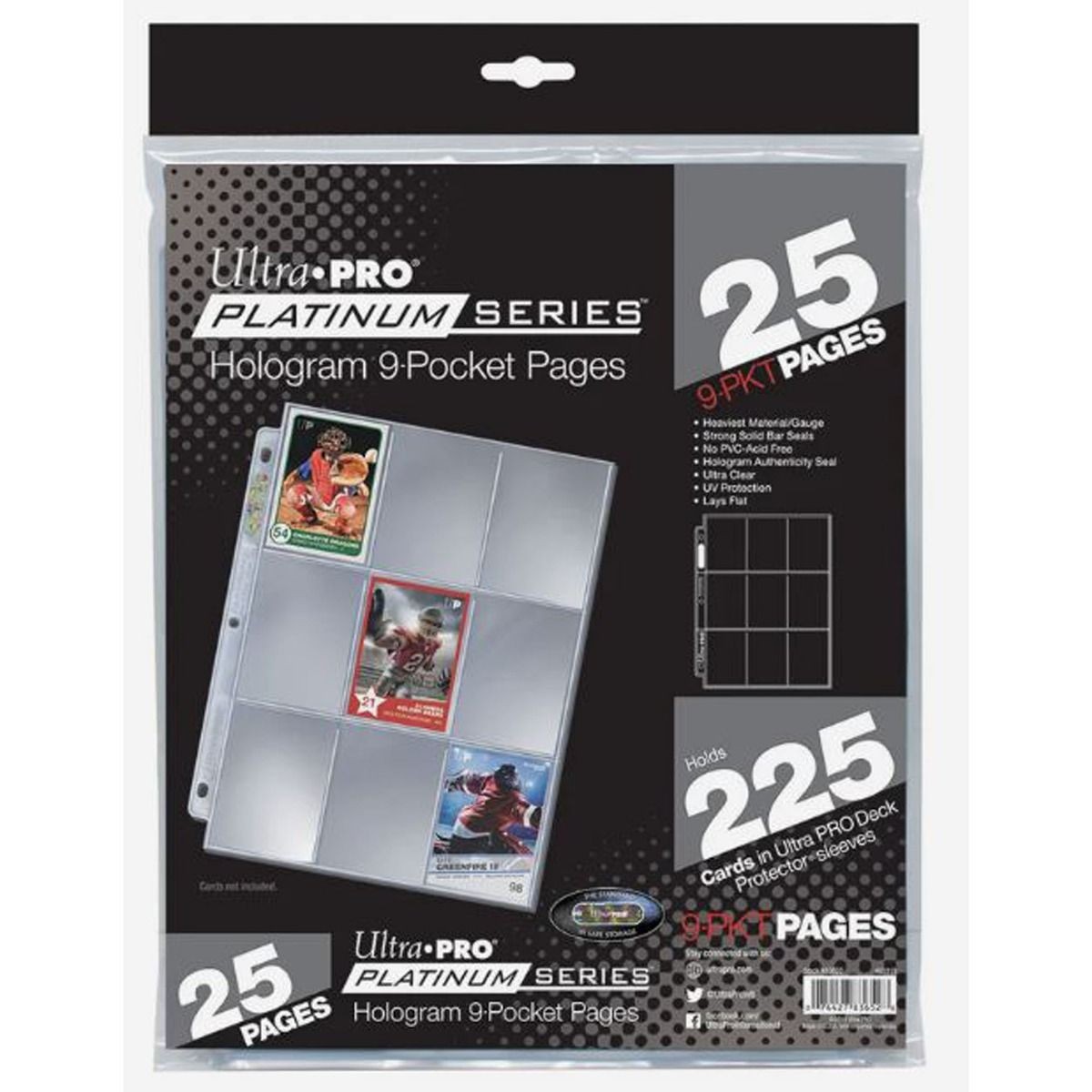 Ultra Pro Platinum Series 9-Pocket Pages 25ct Pack