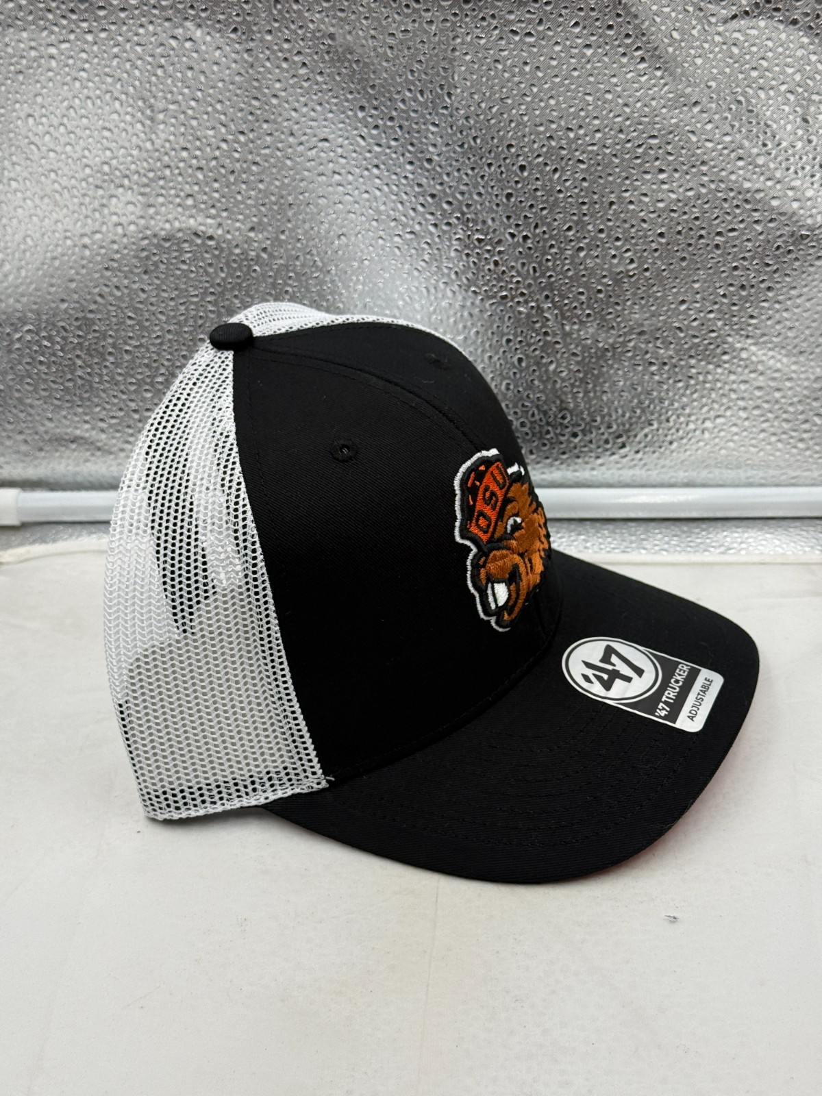 Oregon State Beavers NCAA ’47 Brand Throwback Black Trucker Mesh Adjustable Hat