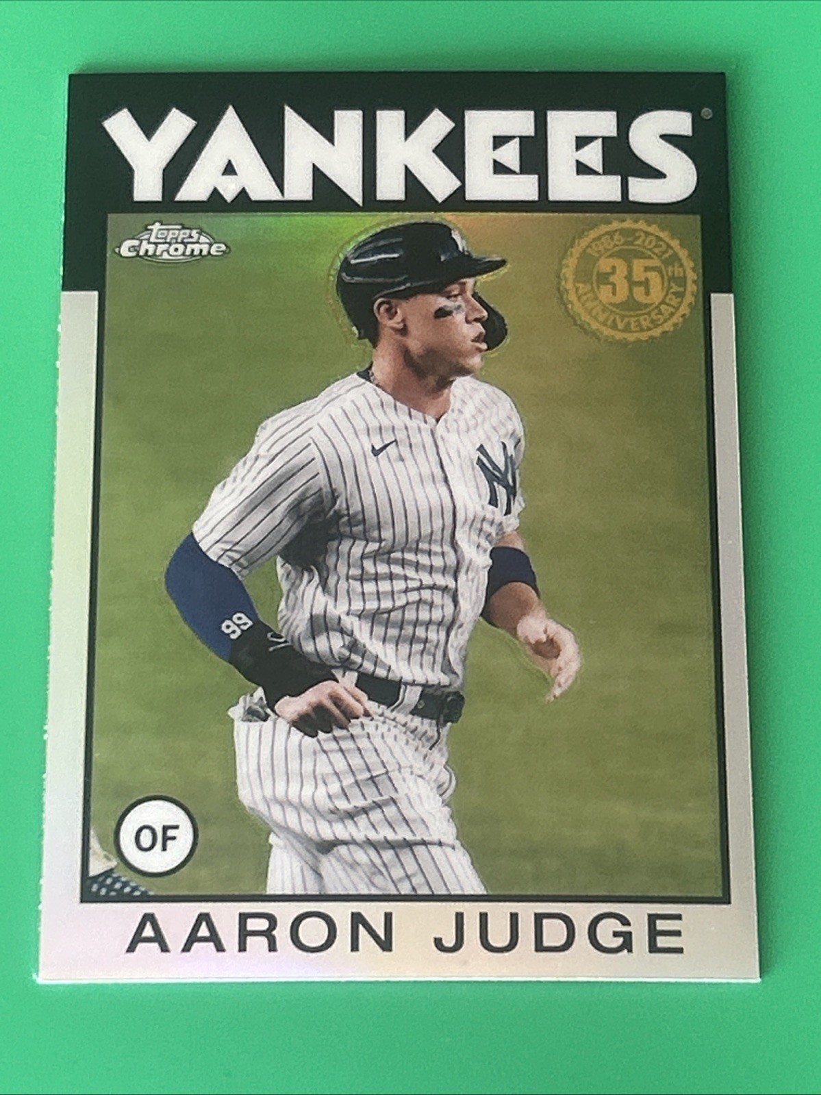 Aaron Judge TOPPS Chrome 2021 #86BC-1 35th Anniversary Refractor Yankees