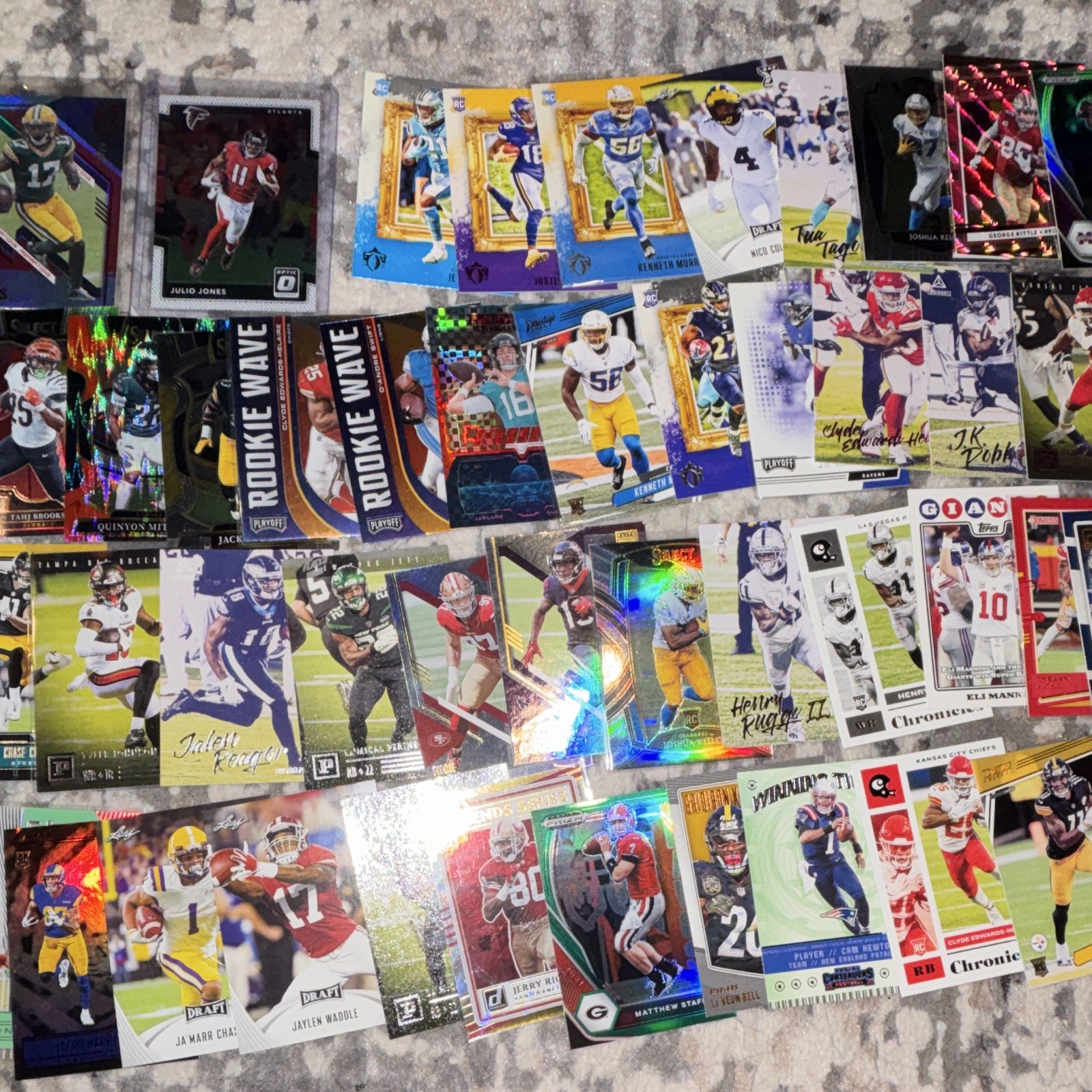 Panini 2018-2026 NFL Football Card Lot – 80 Cards Prizm/Chronicles/Prestige RC