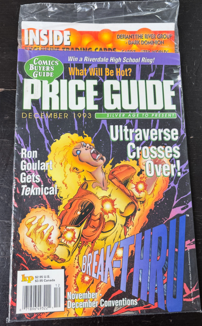 Comic Buyer’s Guide Price Guide – Dec 1993 Ultraverse Cross Over w/ Ron Goulart