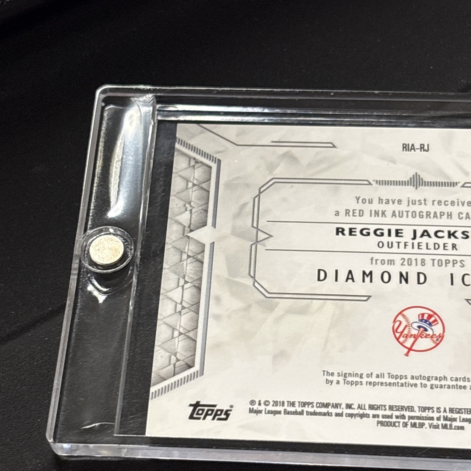 Reggie Jackson 2018 Topps Diamond Icons Auto Signed on Card #10/25 Yankees HOF