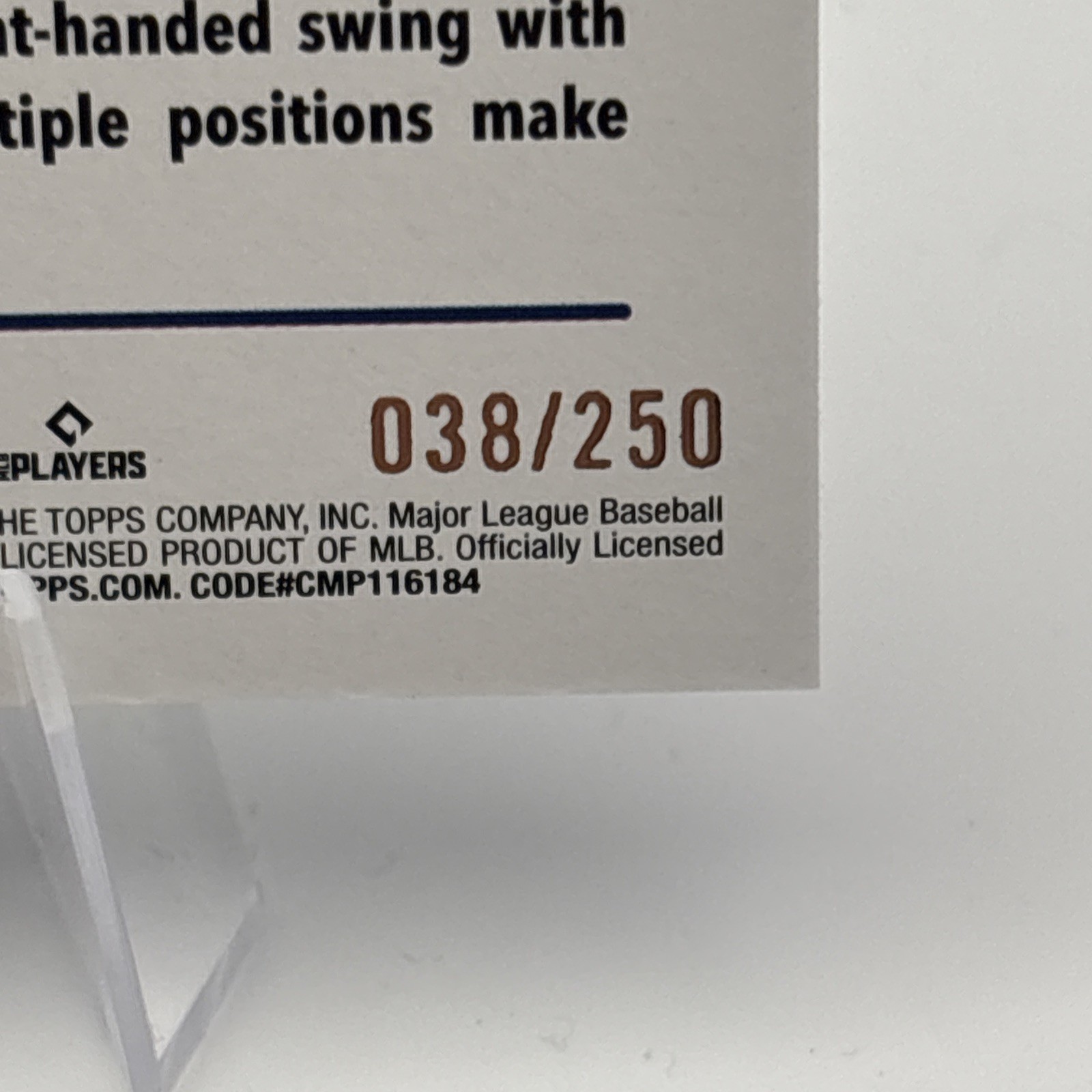 2025 Topps Update- Kristian Campbell #US1 Purple Rainbow Foil 038/250 (RC)