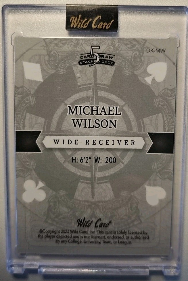2023 5 Card Draw Stacked Deck Mirror 2Up King of Clubs 1/1 Michael Wilson