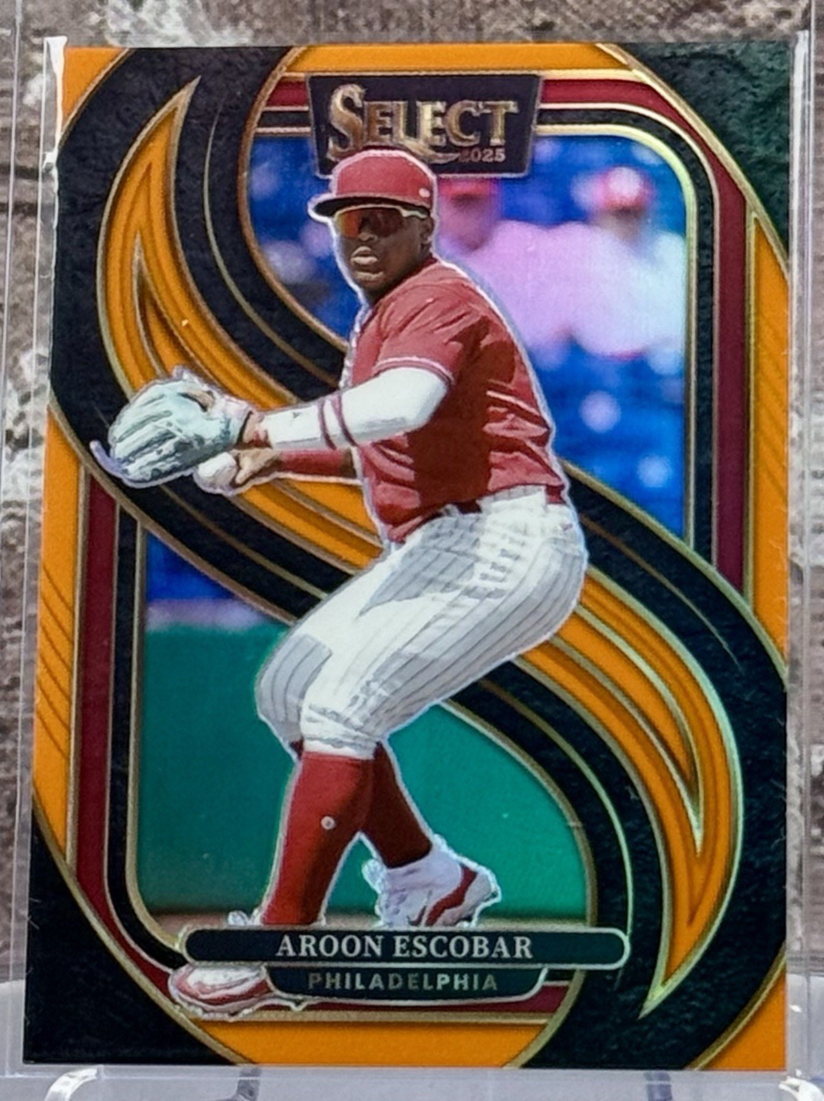 2025 Panini Select Aroon Escobar #106 Orange Prizm /49 (RC) Premiere Level