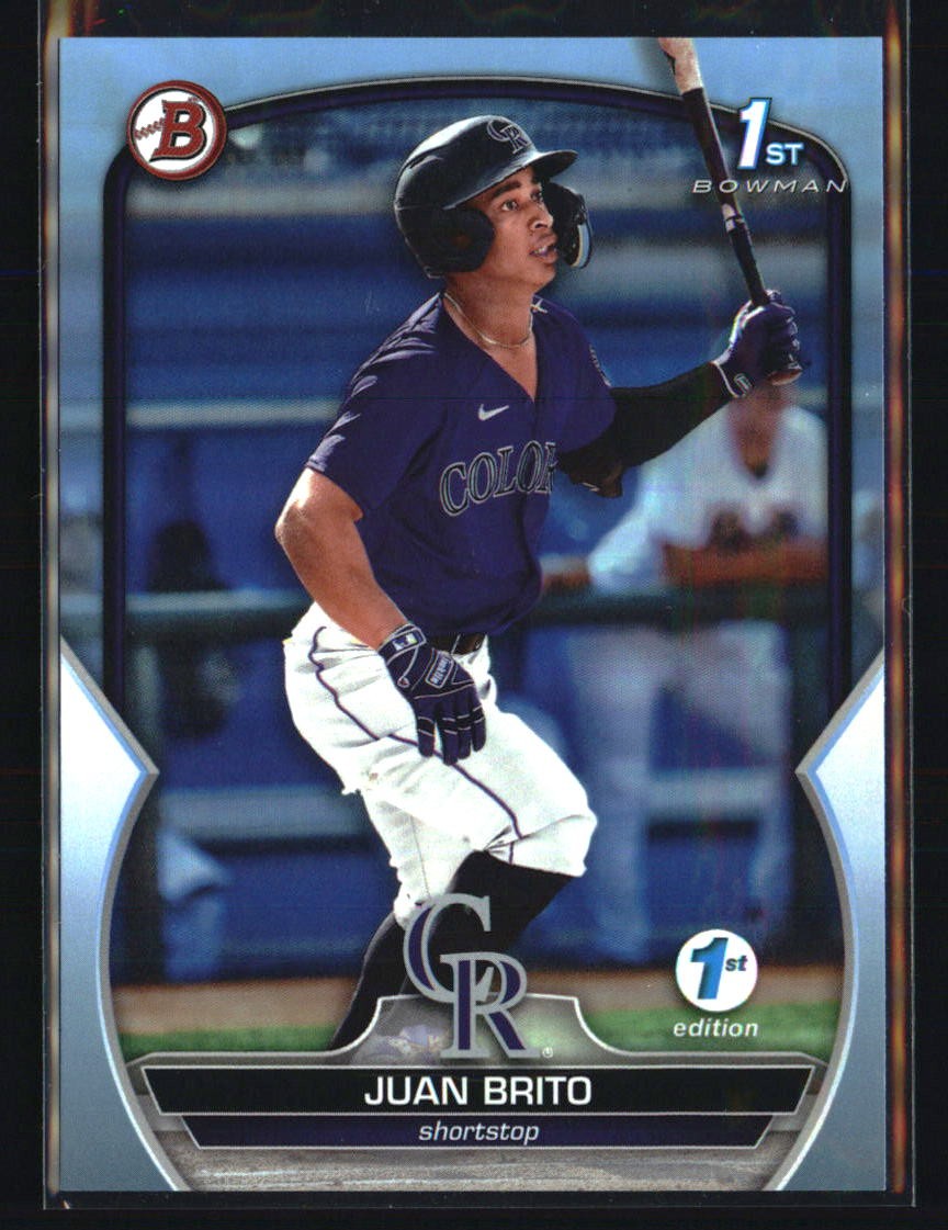 2023 Bowman 1st Edition #BPPF-77 Juan Brito Sky Blue Foil