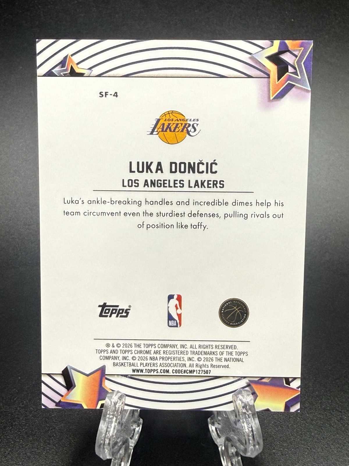 2025-2026 Topps Cosmic Chrome Luka Doncic Starfractor Orange /25 SSP SF-4