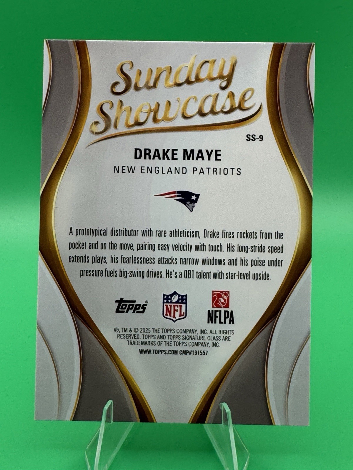 Topps 2025 Signature Class Sunday Showcase Drake Maye SS-9 Patriots