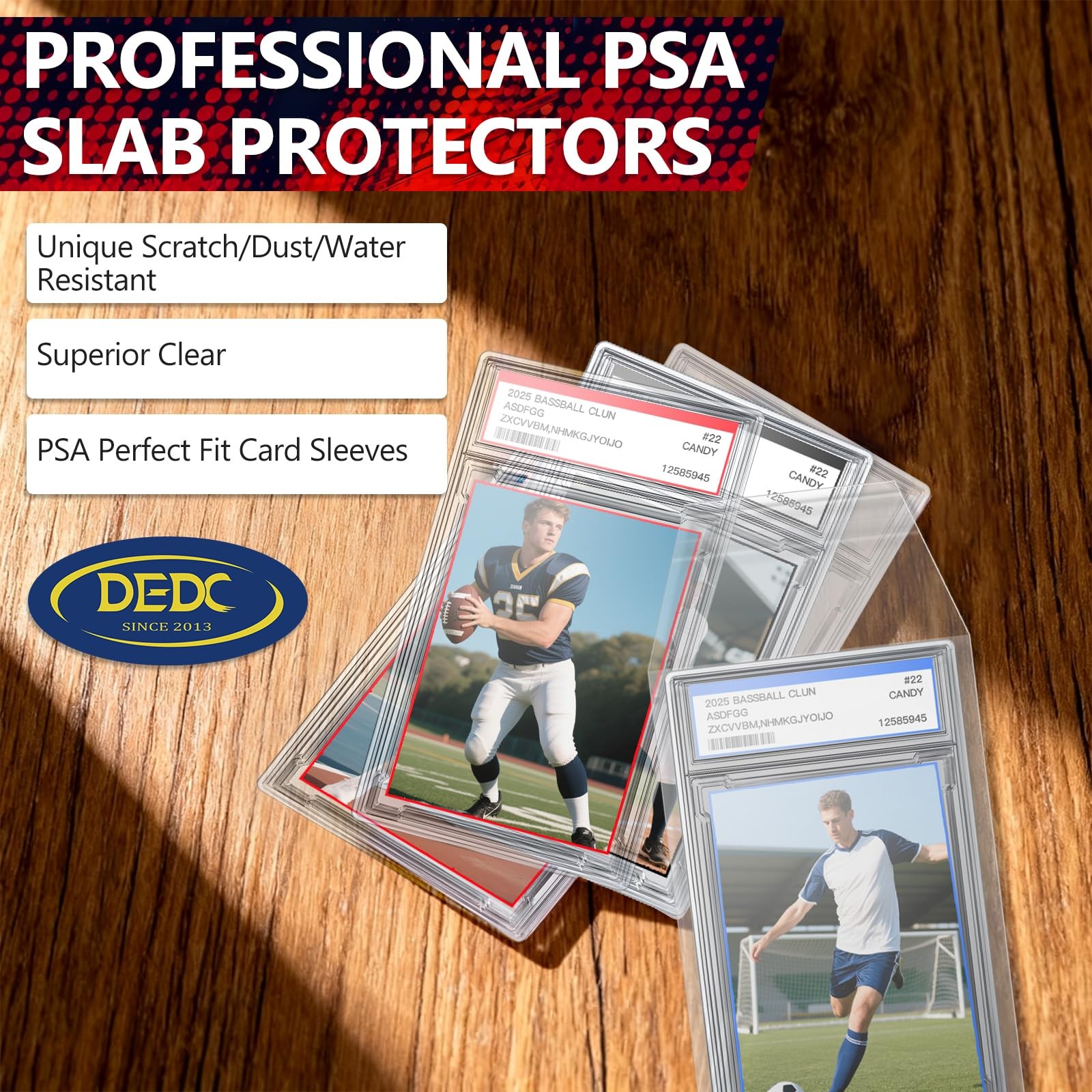 100 Bulk Pack Psa Slab Sleeves, Team Bags Graded Card Sleeves Fit Psa Slab Prote