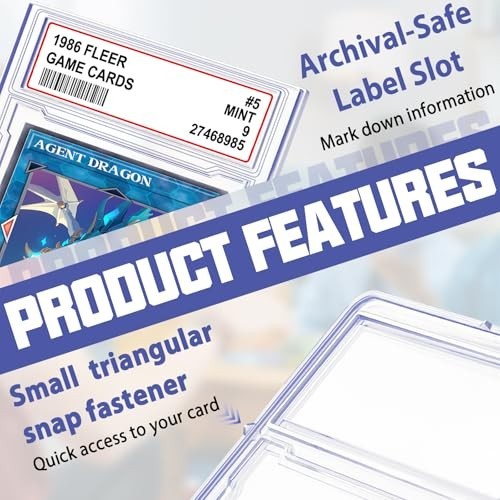 100 Acrylic Graded Card Cases 5.1×3.5×0.2inch Trading Card Protector Slab