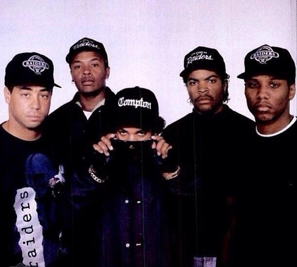 RAIDERS Los Angeles Snapback NWA Ice Cube, MC Ren 90s RARE Hat (Black)