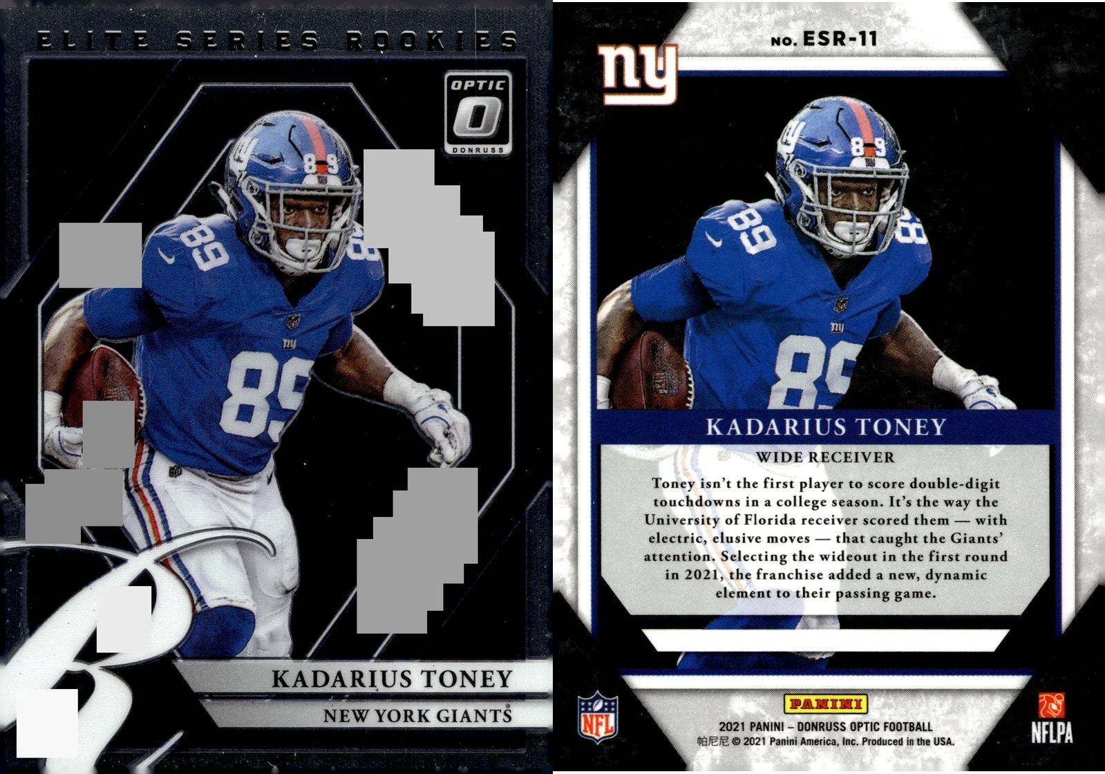 2021 Panini Donruss Optic Football Kadarius Toney #ESR-11 Elite Series Rookies R