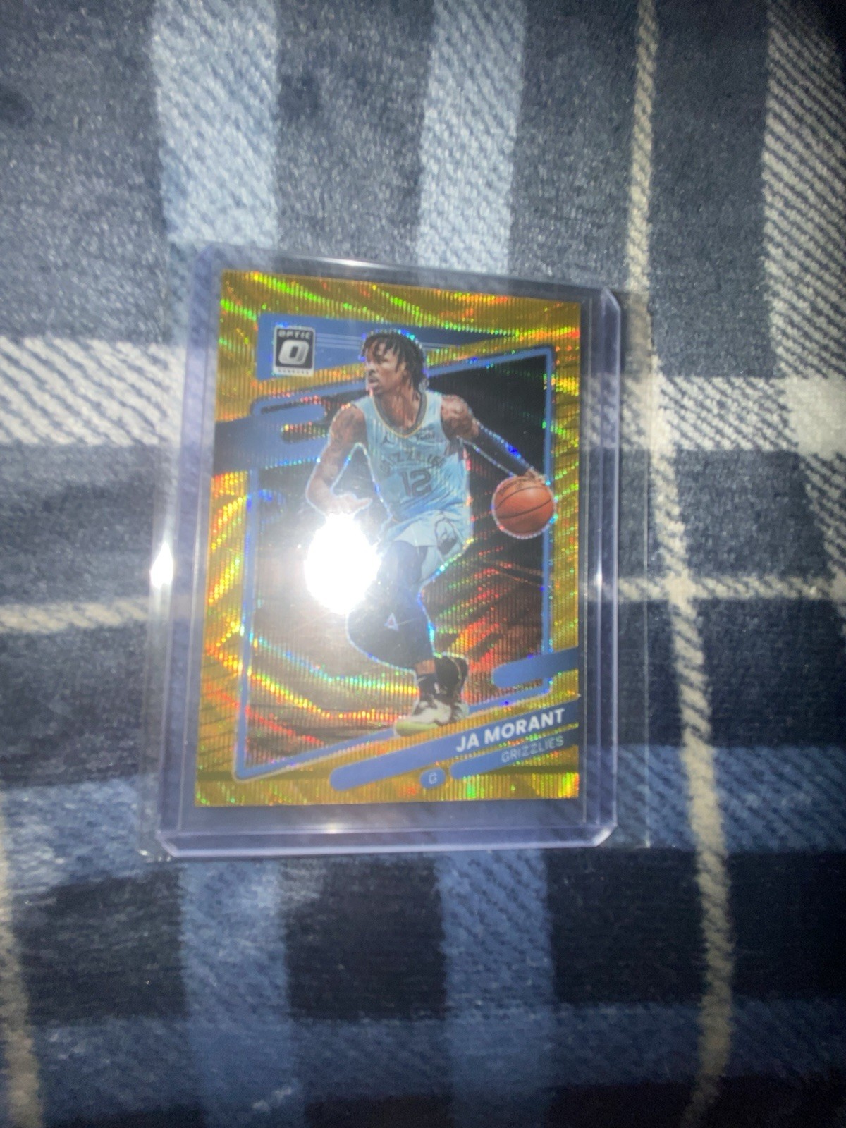 2021-22 Optic T-Mall Basketball Gold Wave Ja Morant. Memphis Grizzlies