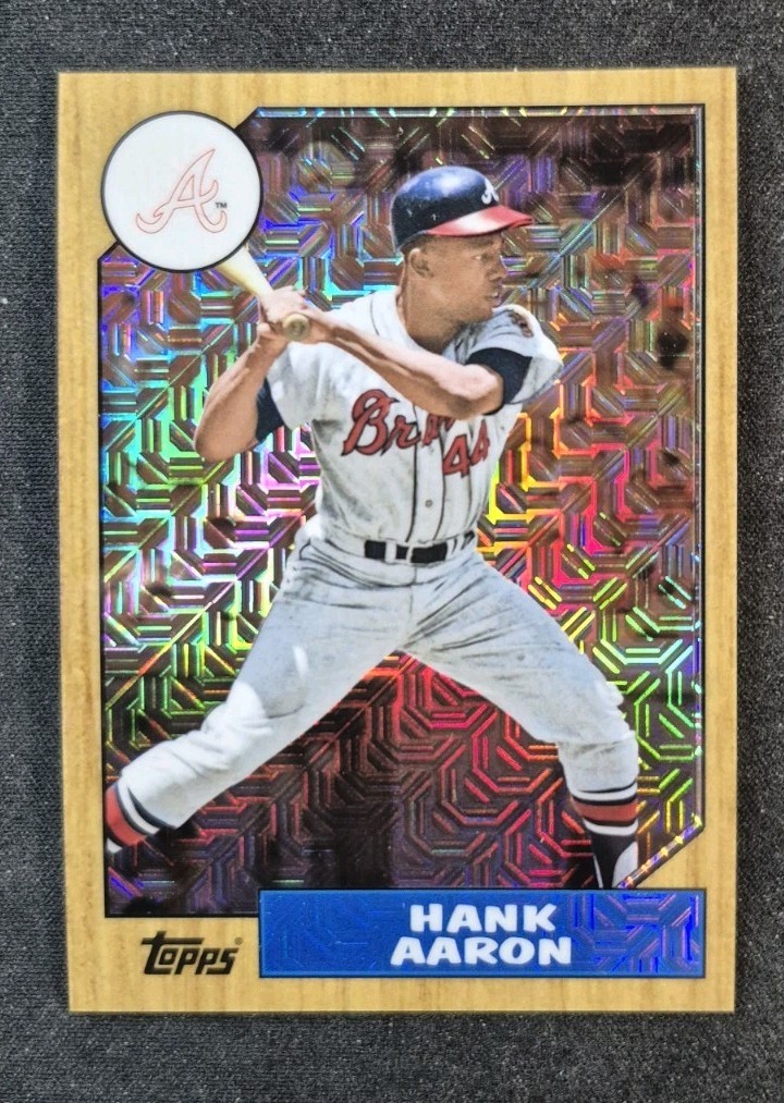 2017 Topps Hank Aaron 1987 Design Chrome Silver Pack #87-HA Atlanta Braves HOF