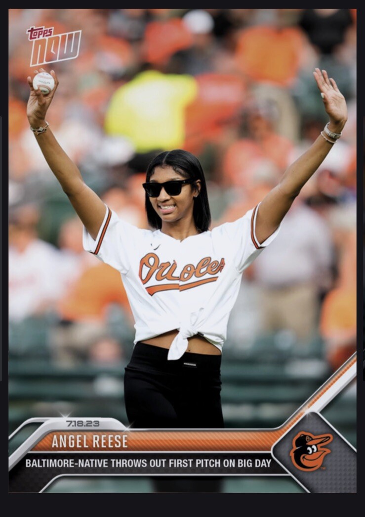 2023 TOPPS NOW-Throws First Pitch WNBA Rookie-ANGEL REESE(TOPPS Bunt Digitalcard