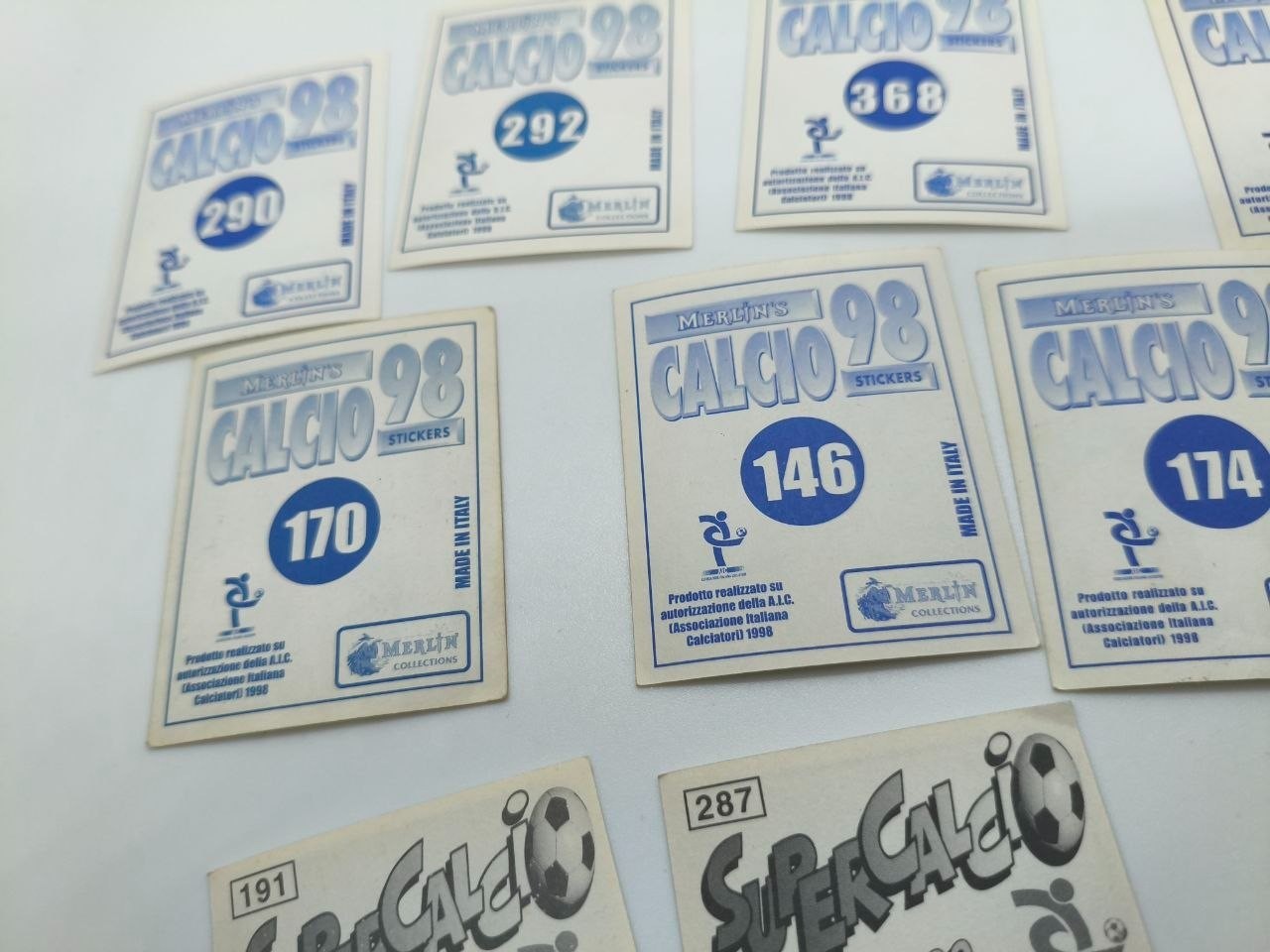 Football Sport Stickers Super Calcio 1998-1999 Panini Thuram Crespo West Signori