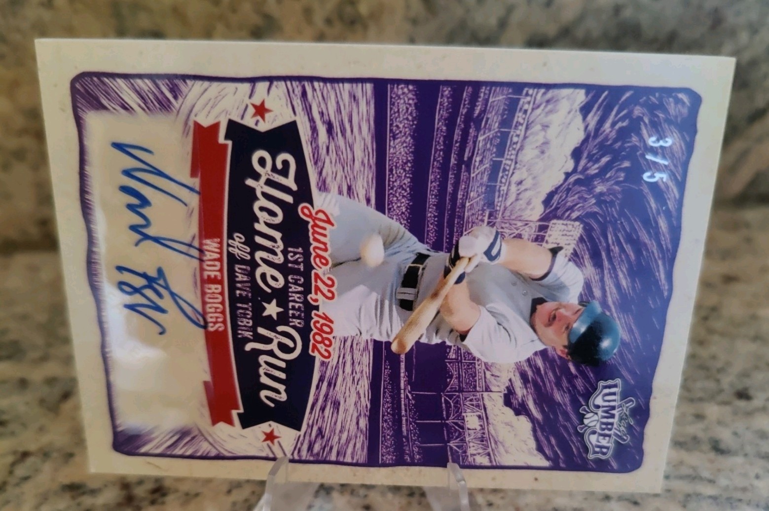 🔥🔥 “3/5” 2025 Leaf Lumber Wade Boggs 1st Home Run Auto June 22,1982 💰📈💰🔥