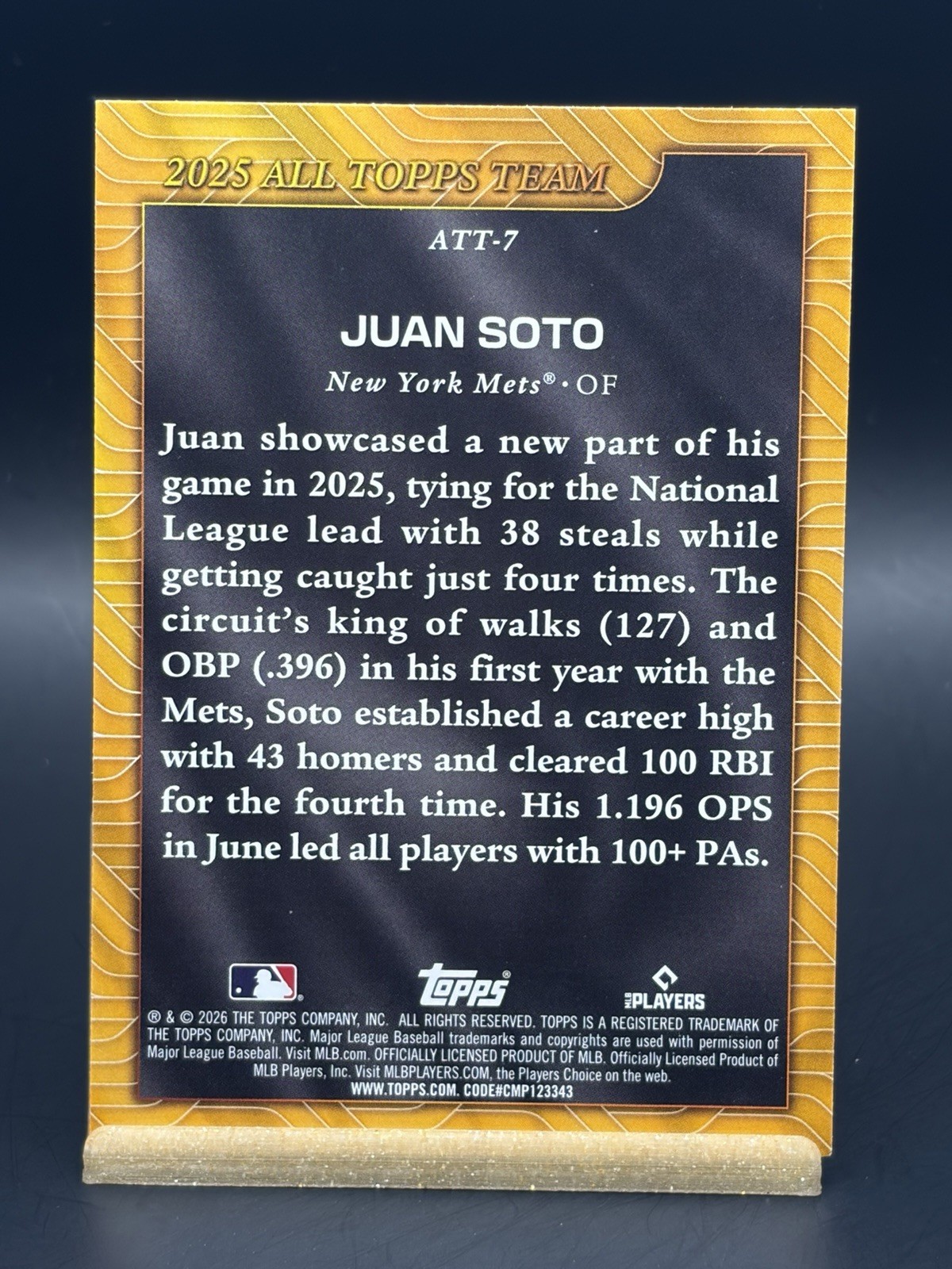 2026 Topps Series 1 – 2025 All Topps Team Juan Soto #ATT-7