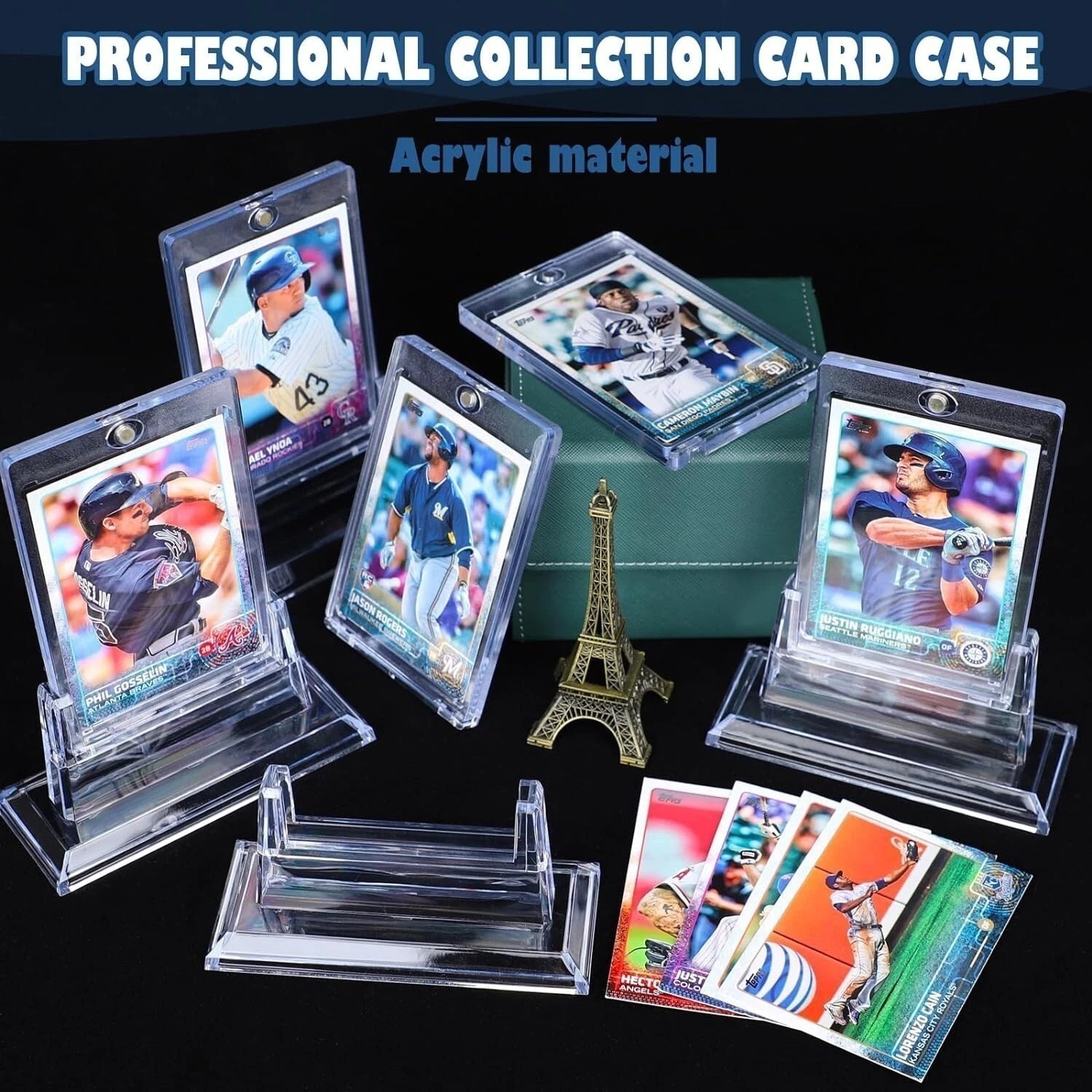 Magnetic Card Holder, 35pt One Touch Card Holder, U-V Protectors Hard Plastic