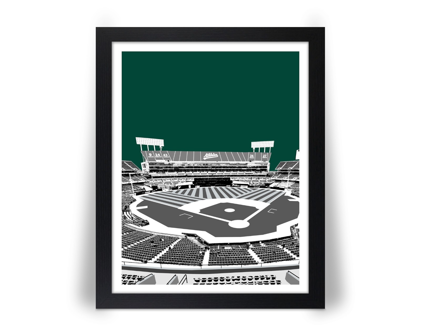 OAKLAND ATHLETICS As COLISEUM Stadium Skyline Photo Picture 8×10 11×14 16×20 WBN