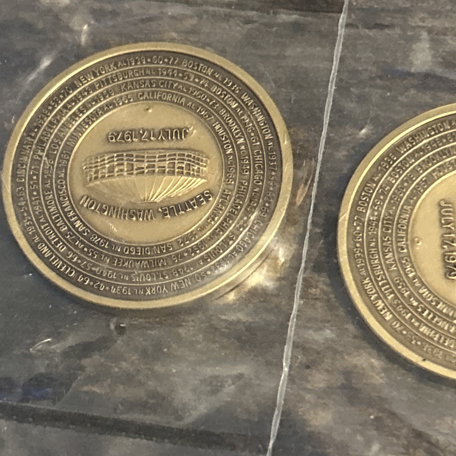 New Lot Of 10 50th MLB All Star Game 79’ Bronze Medallion’s Kingdome Seattle WA