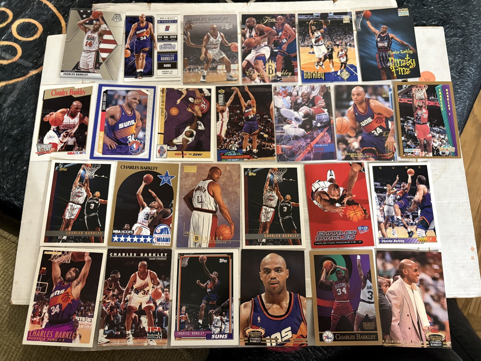 (50) Charles Barkley Basketball Cards Base Lot Philadelphia 76ers Collection D