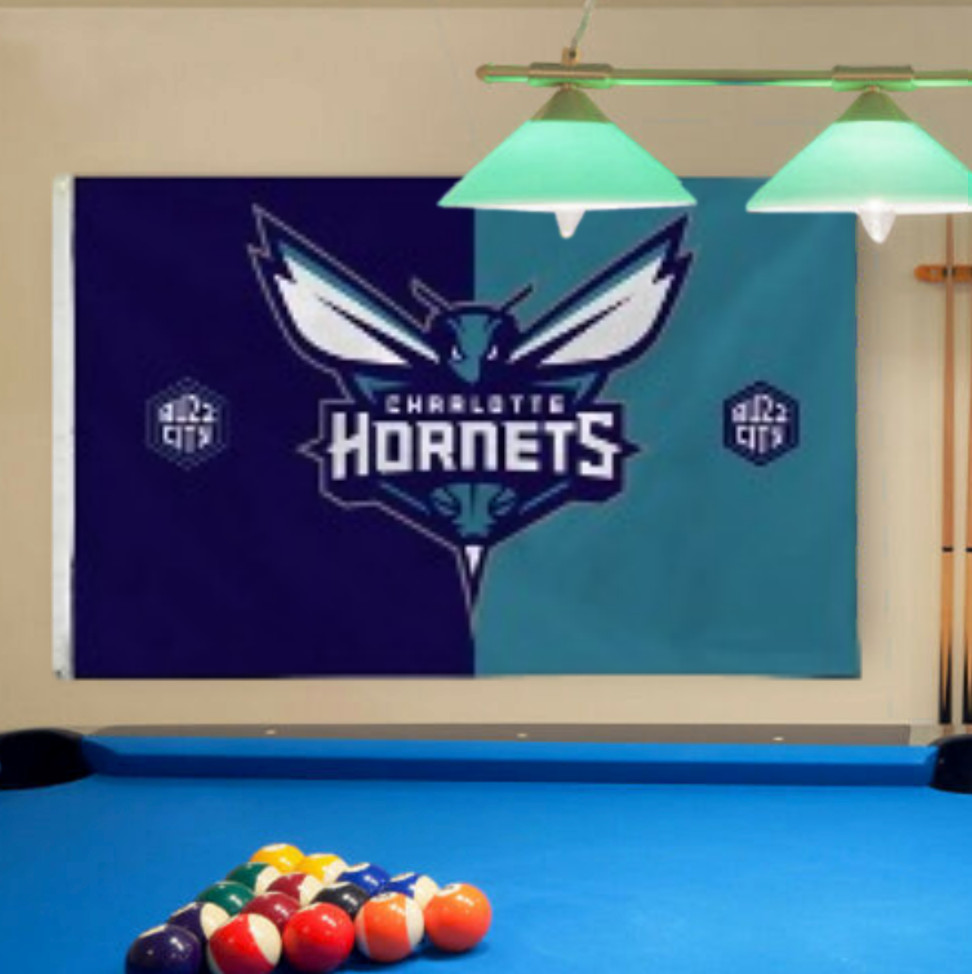 Charlotte Hornets 3×5 Man Cave Flag 3 x 5 Tailgating Banner USA Seller New Ball