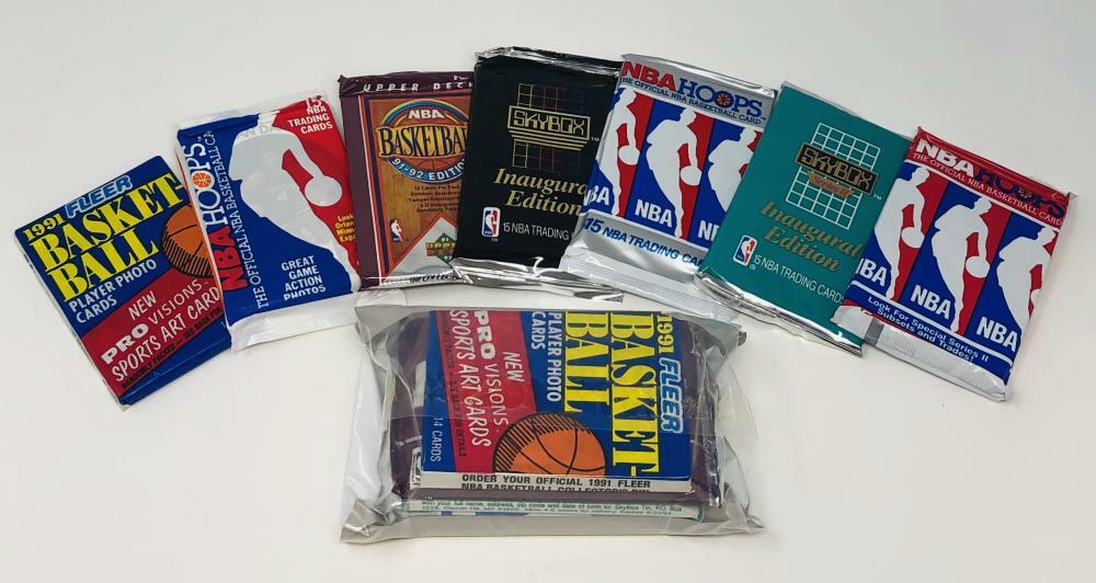 ESTATE LIQUIDATION- LOT OF NEW OLD VINTAGE UNOPENED NBA Basketball CARDS IN PACK