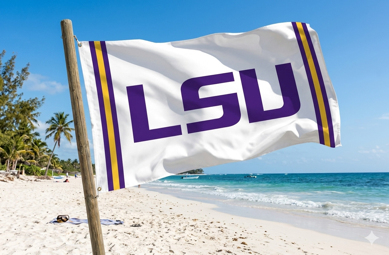 LSU Tigers Louisianna 3×5 Foot FLAG/Banner Basketball/Football 3 style FREE Ship