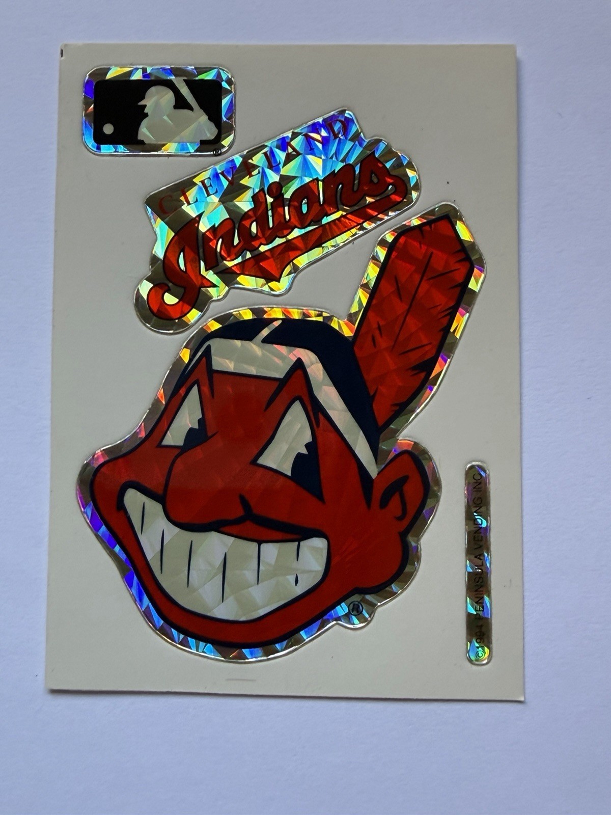 Vintage 1990s Cleveland Indians Chief Wahoo MLB 1994