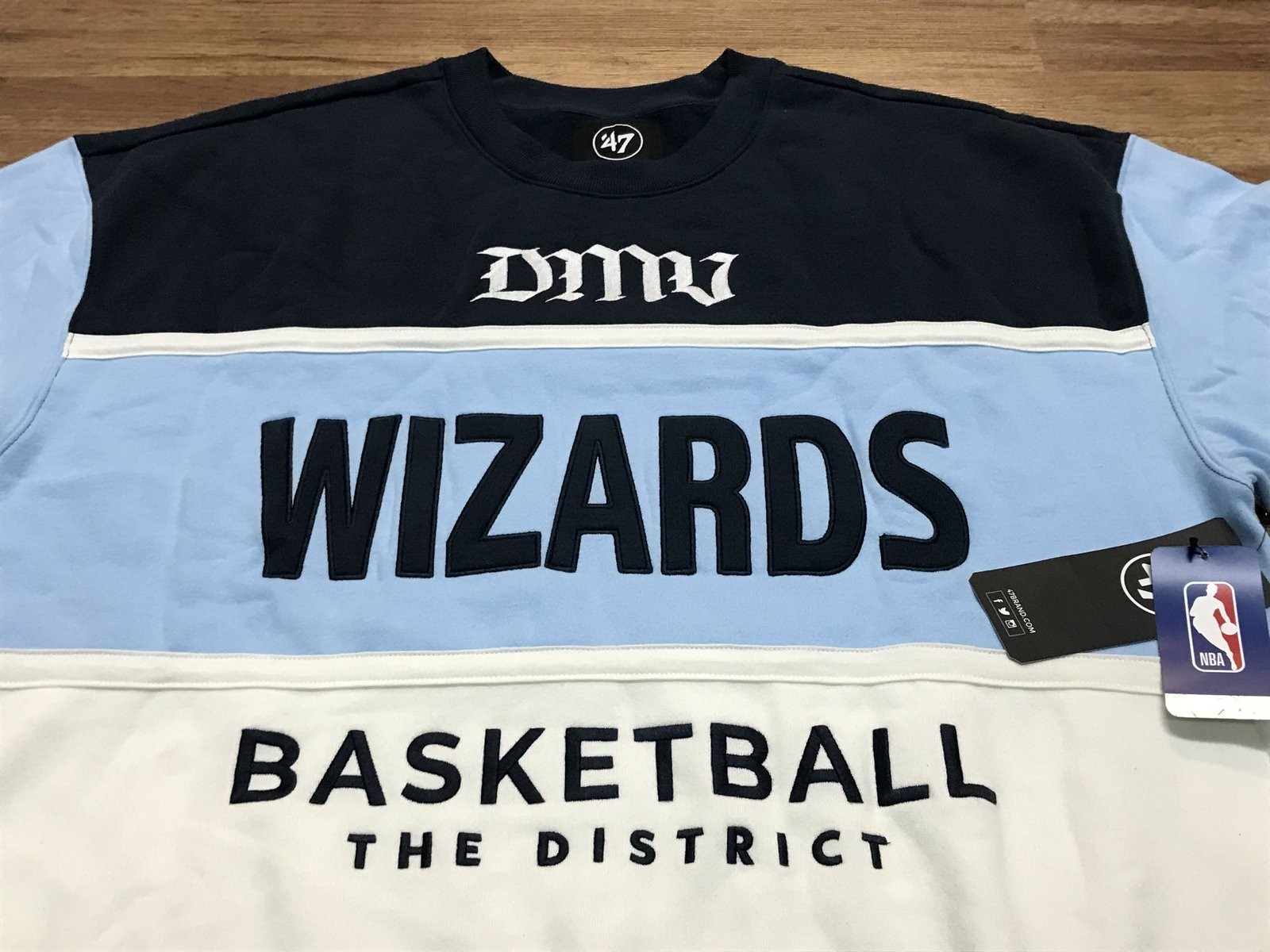 MENS XL – NEW ’47 Brand NBA Washington Wizards The District Fleece Sweatshirt
