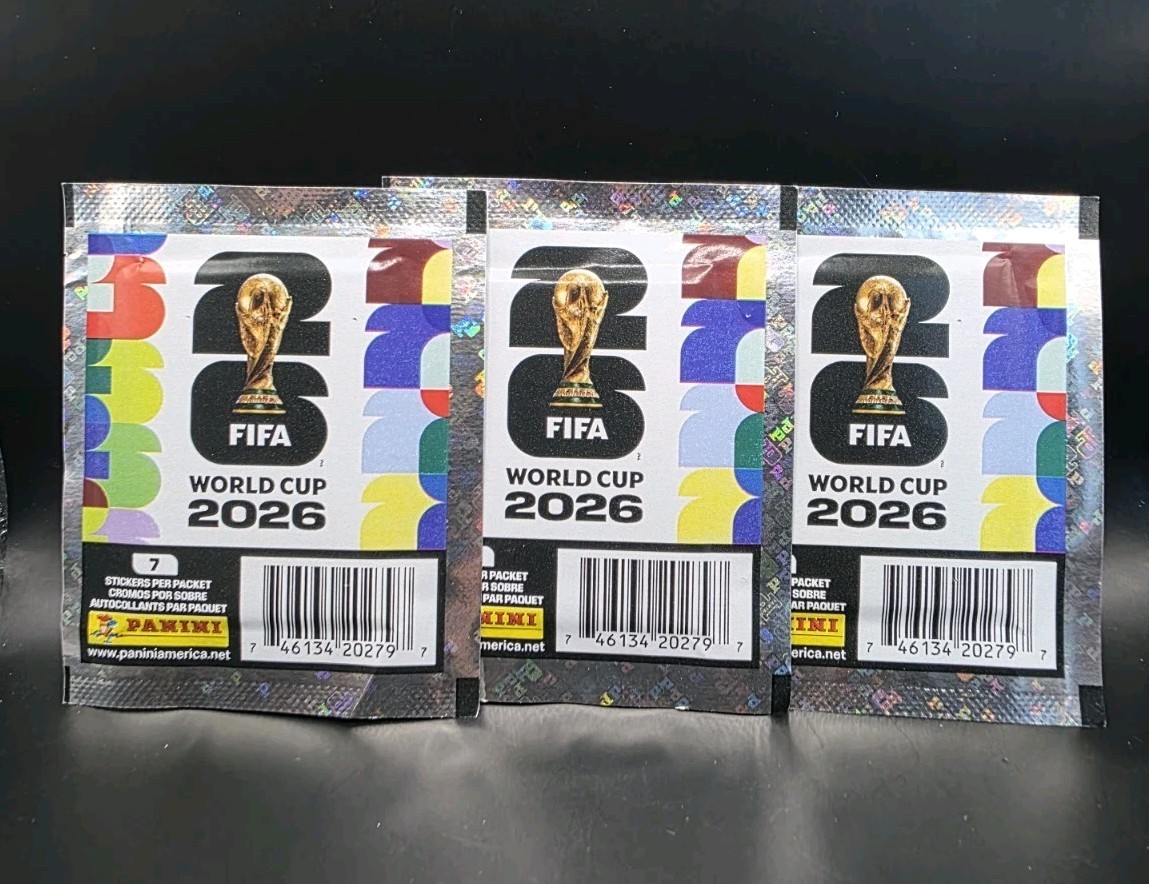 3 PACK LOT – Panini FIFA World Cup 2026 Sticker Pack – NEW – SEALED – HOT