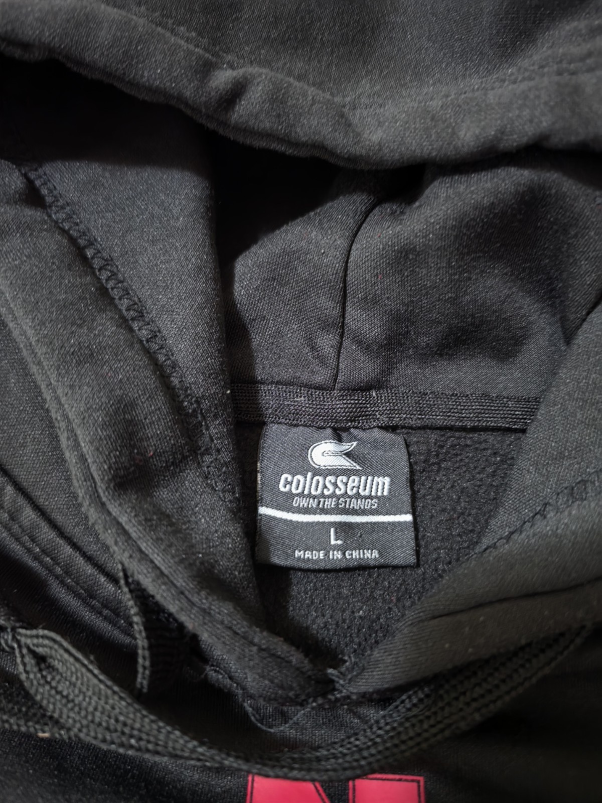 Colosseum Nebraska Cornhuskers Black Pullover Hoodie Size L