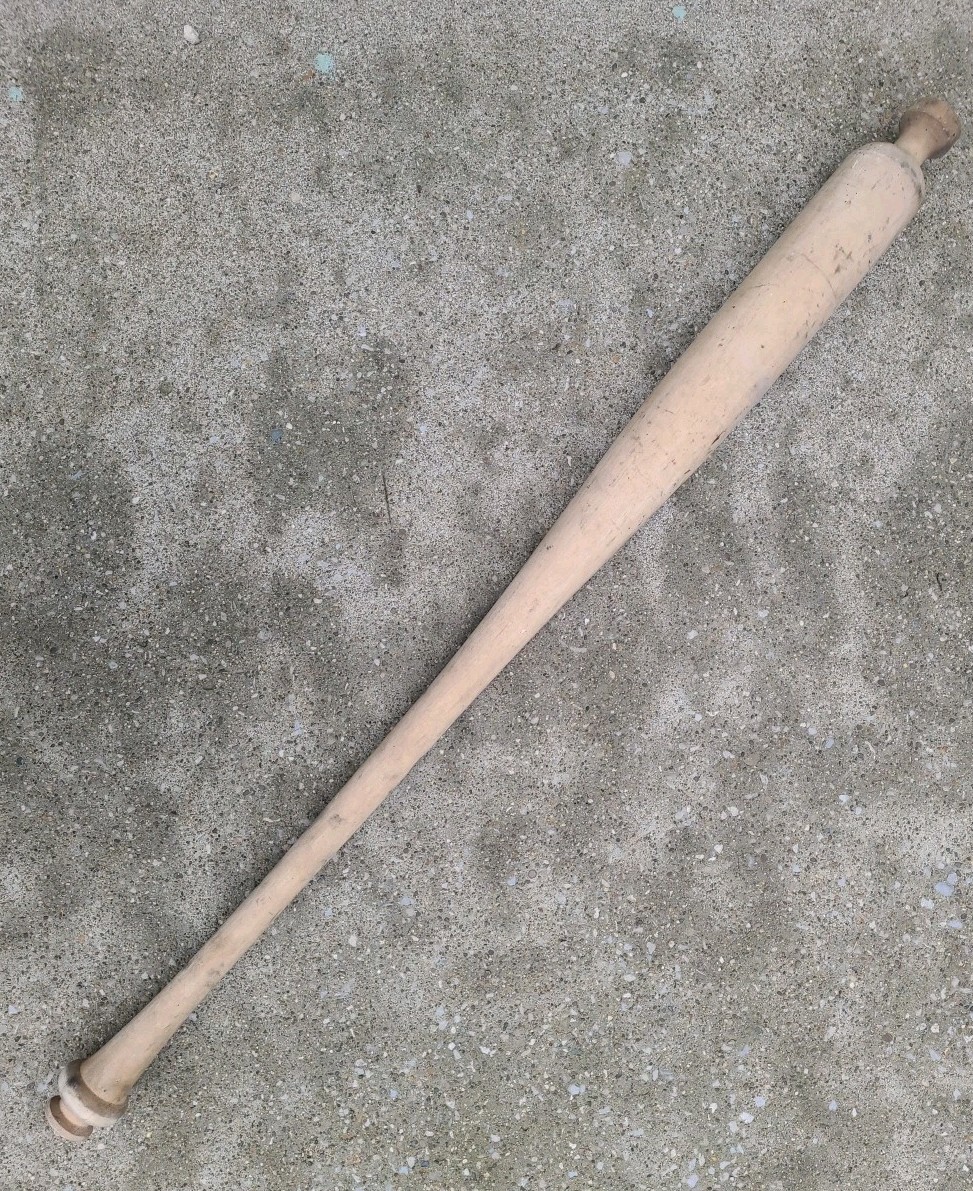 Unfinished Louisville KY Slugger Wooden Baseball Bat Set Up Pro Stock Warped Bat