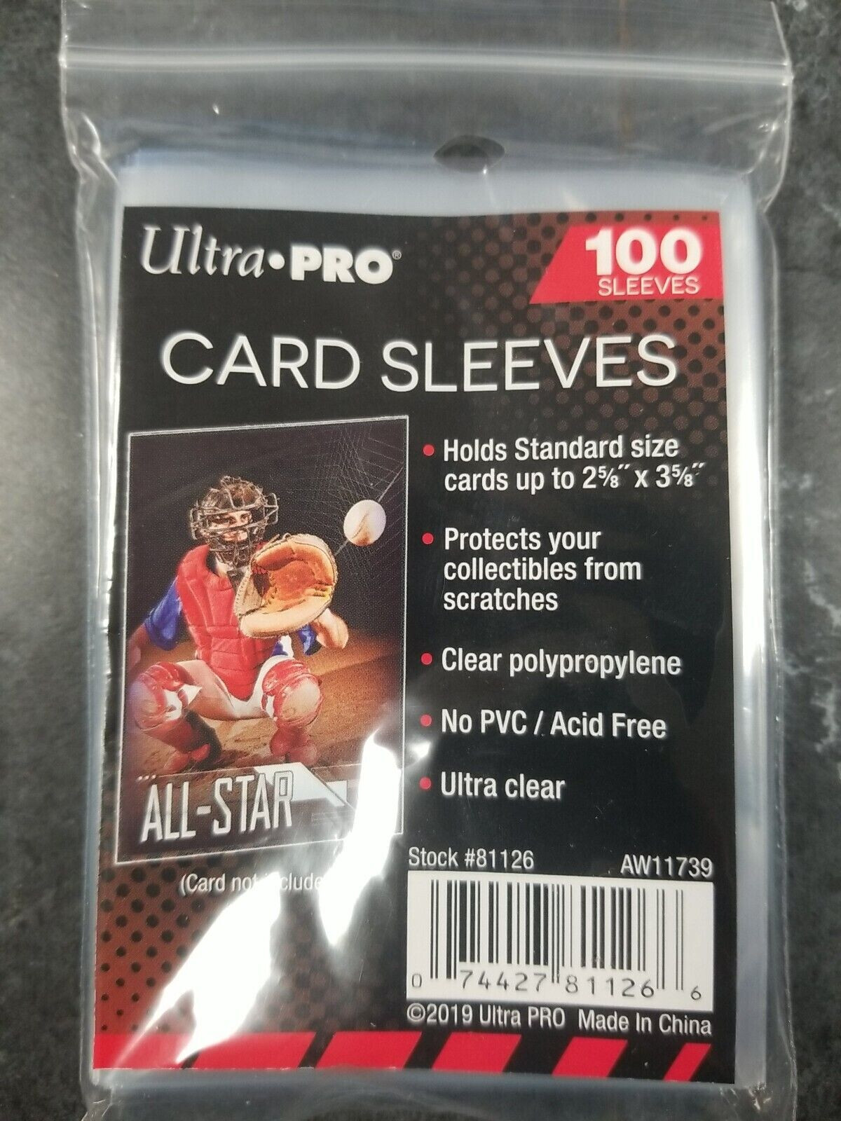 Ultra Pro Soft Card 100 Sleeves NEW NIP 81126