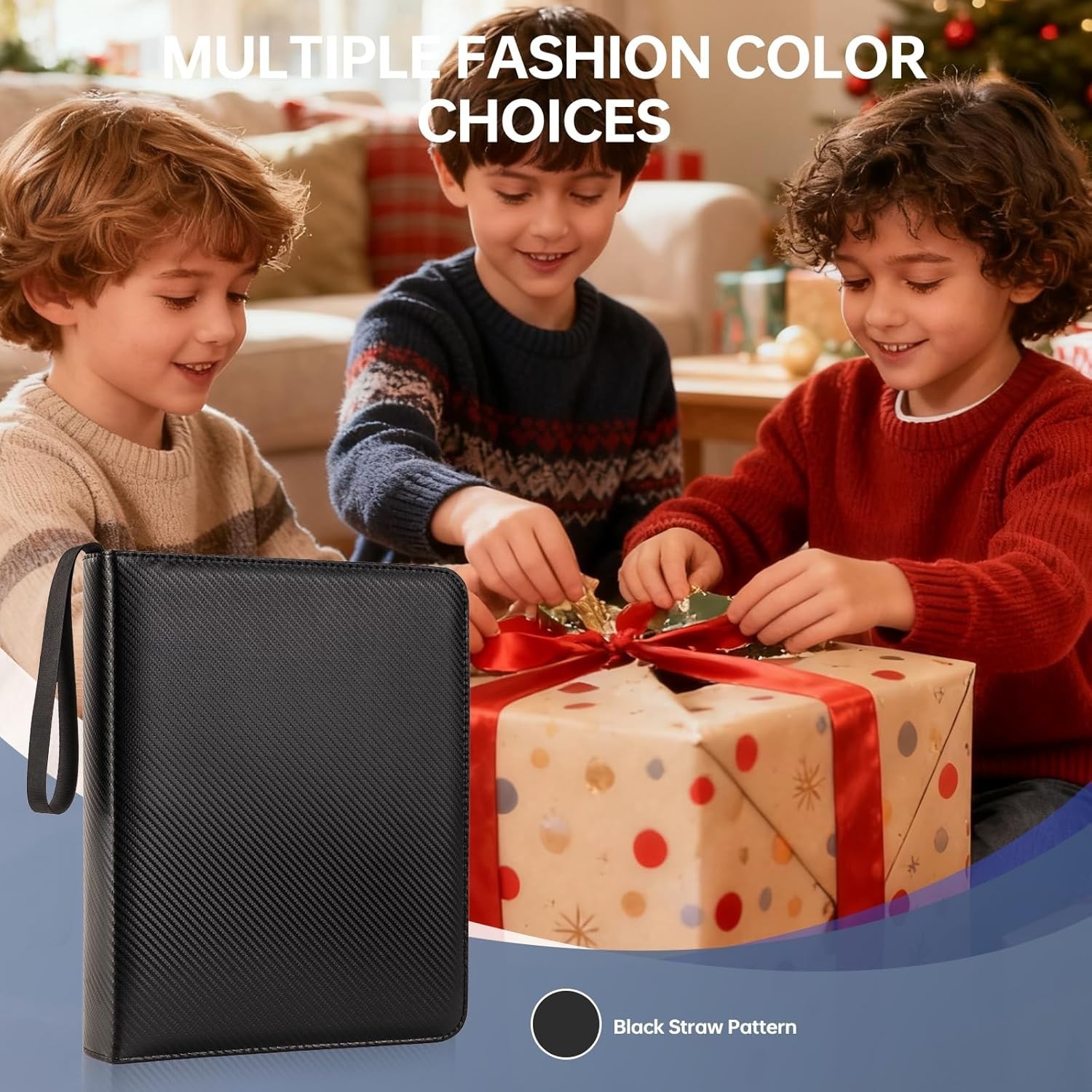 Trading Card Binder with Sleeves 9 Pocket Premium 720 Double Sided Pocket PU …